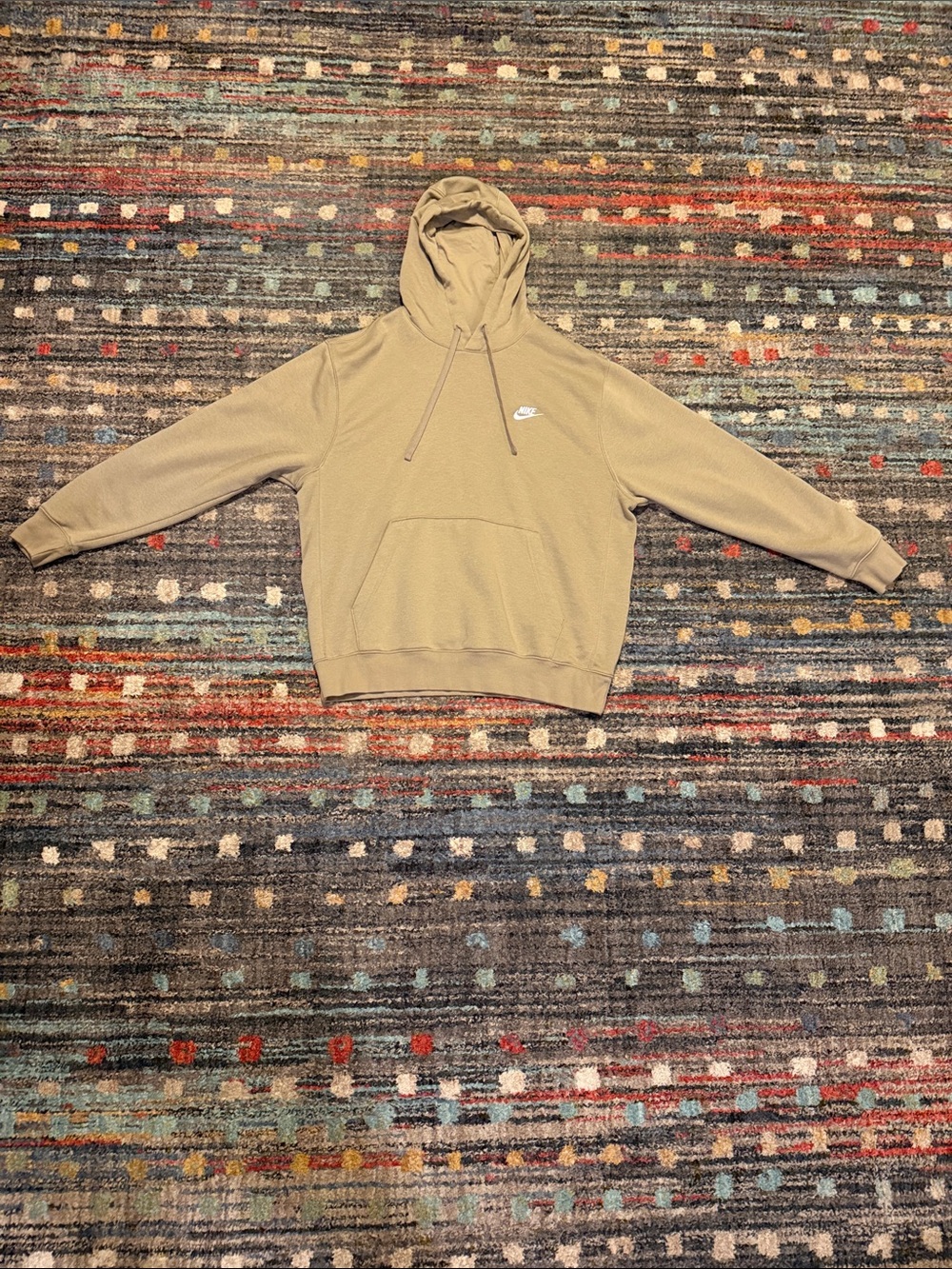 Never worn Nike Men’s Large Tan Crewneck Hoodie with Small Chest Logo